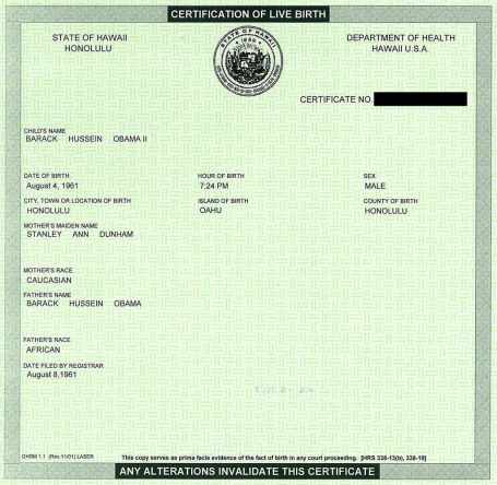 obama birth certificate. The irth certificate